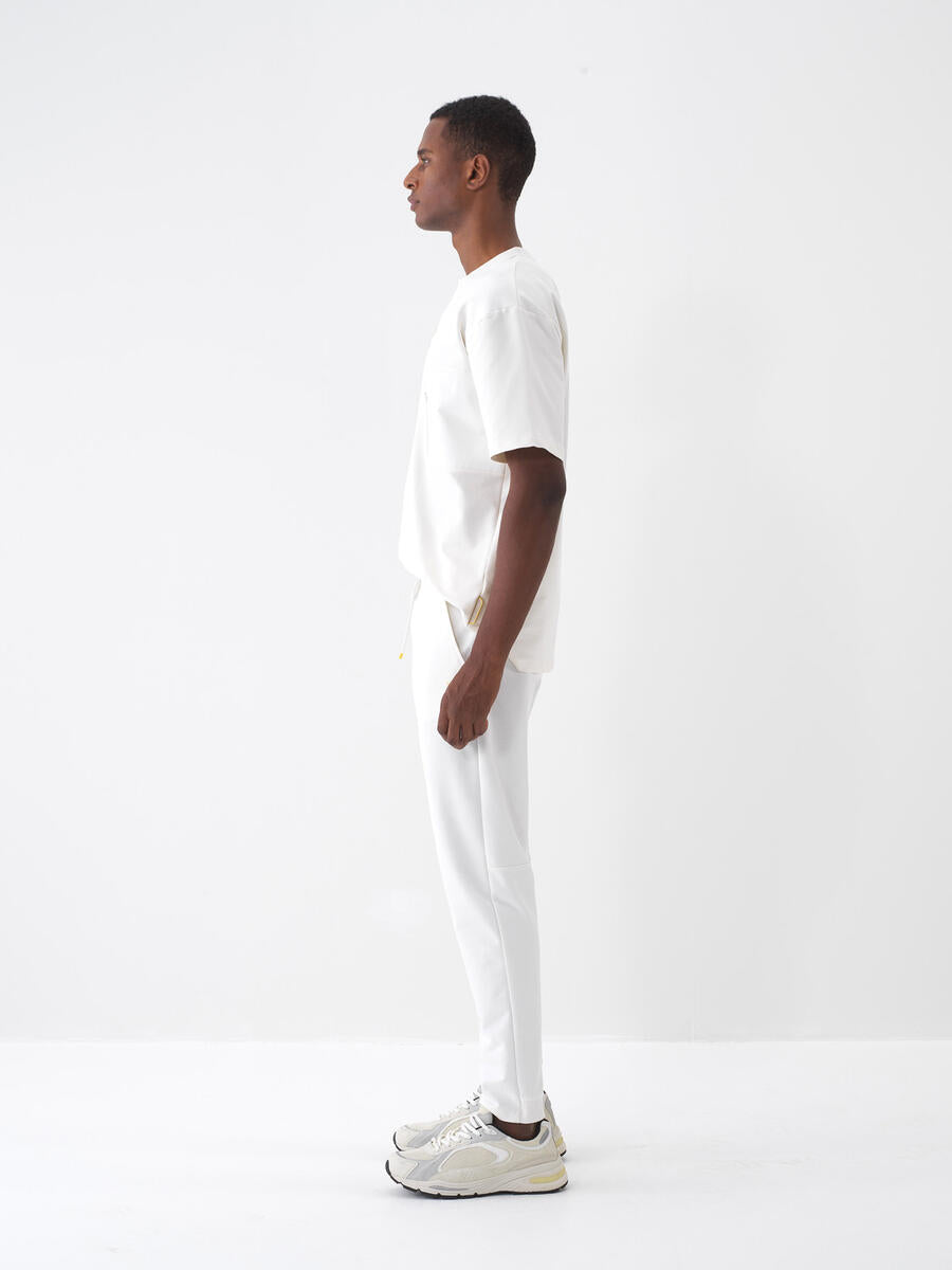 Xint Off White Pant With Elastic Waist