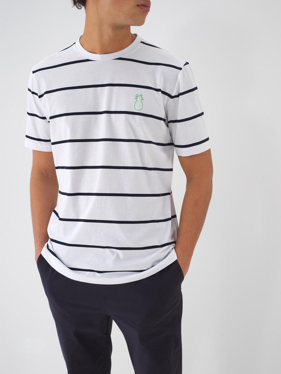 Xint Striped White T-shirt