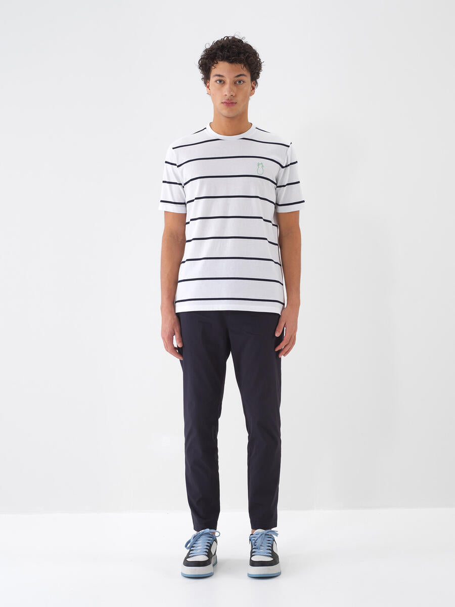 Xint Striped White T-shirt