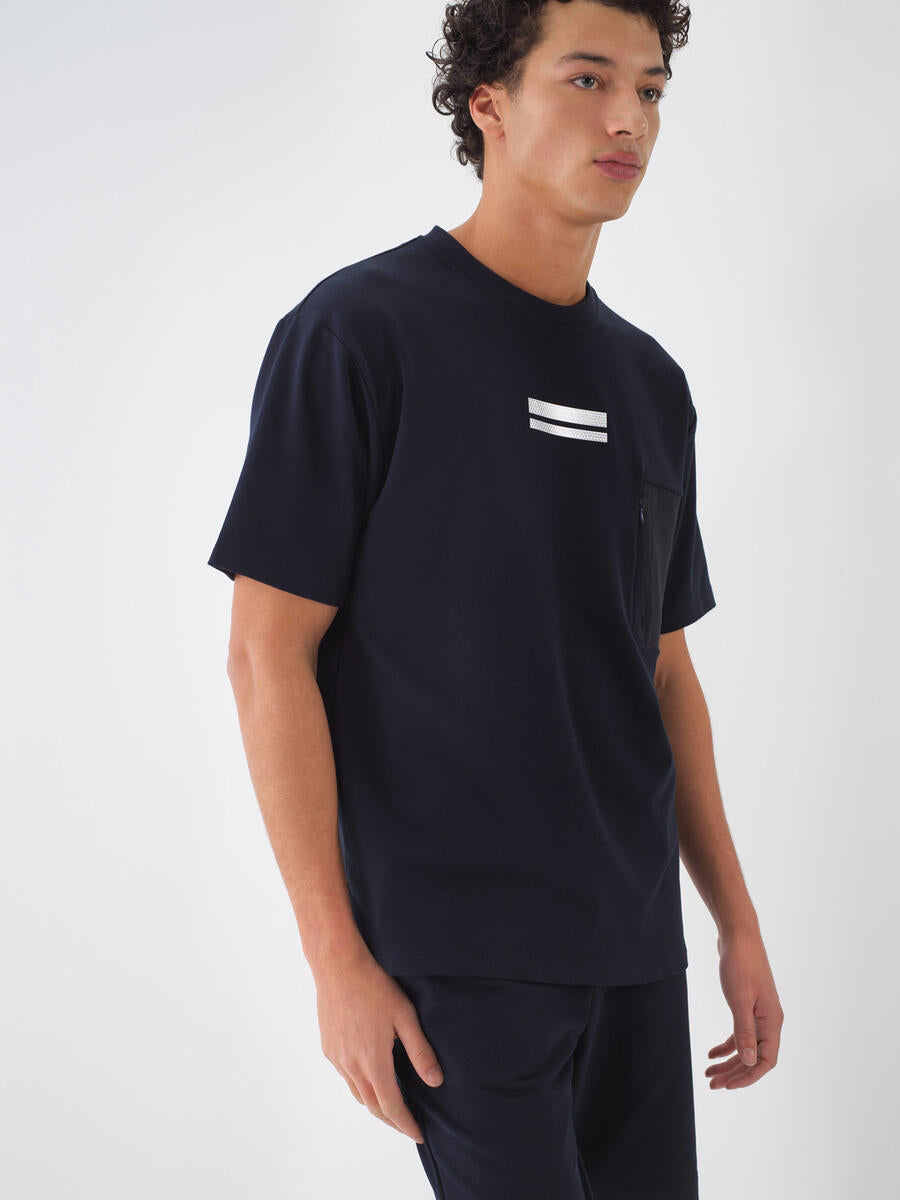 Xint Cotton Oversize Navy T-shirt