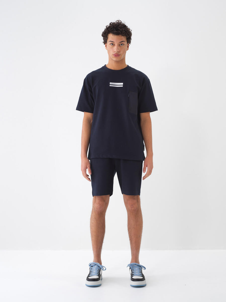Xint Cotton Oversize Navy T-shirt