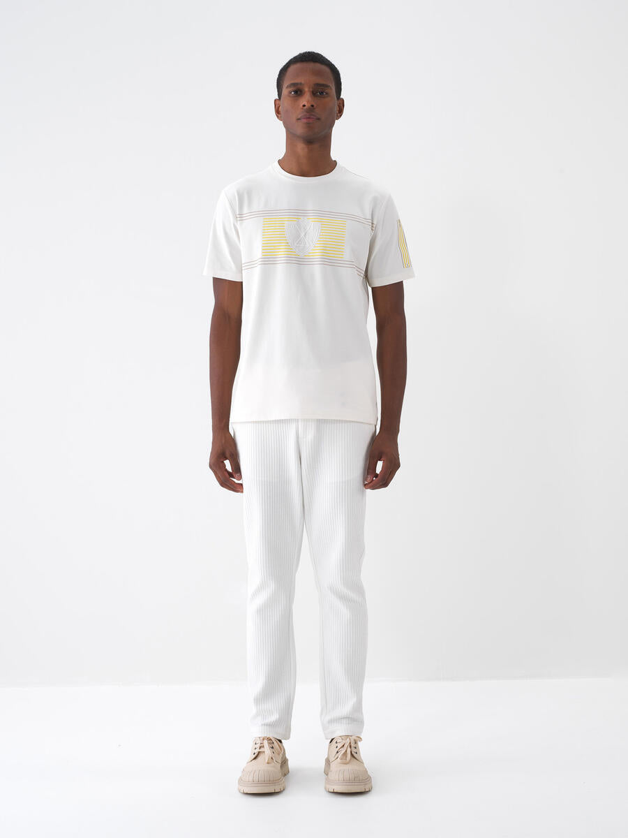 Xint Men OffWhite T-shirt With Printed Front Logo