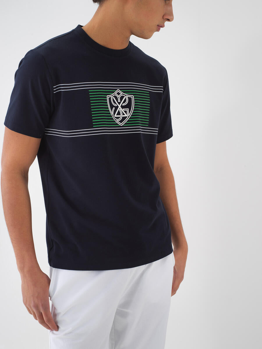 Xint Men Navy T-shirt With Printed Front Logo