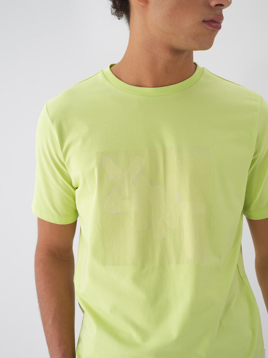 Xint Men Printed Green T-shirt