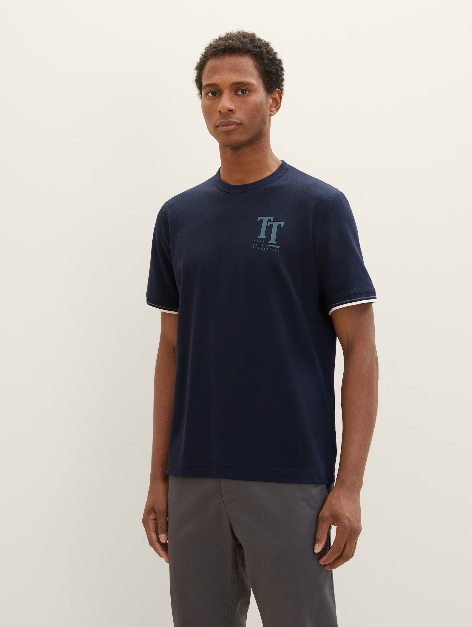 Tom Tailor Navy Printed T-Shirt