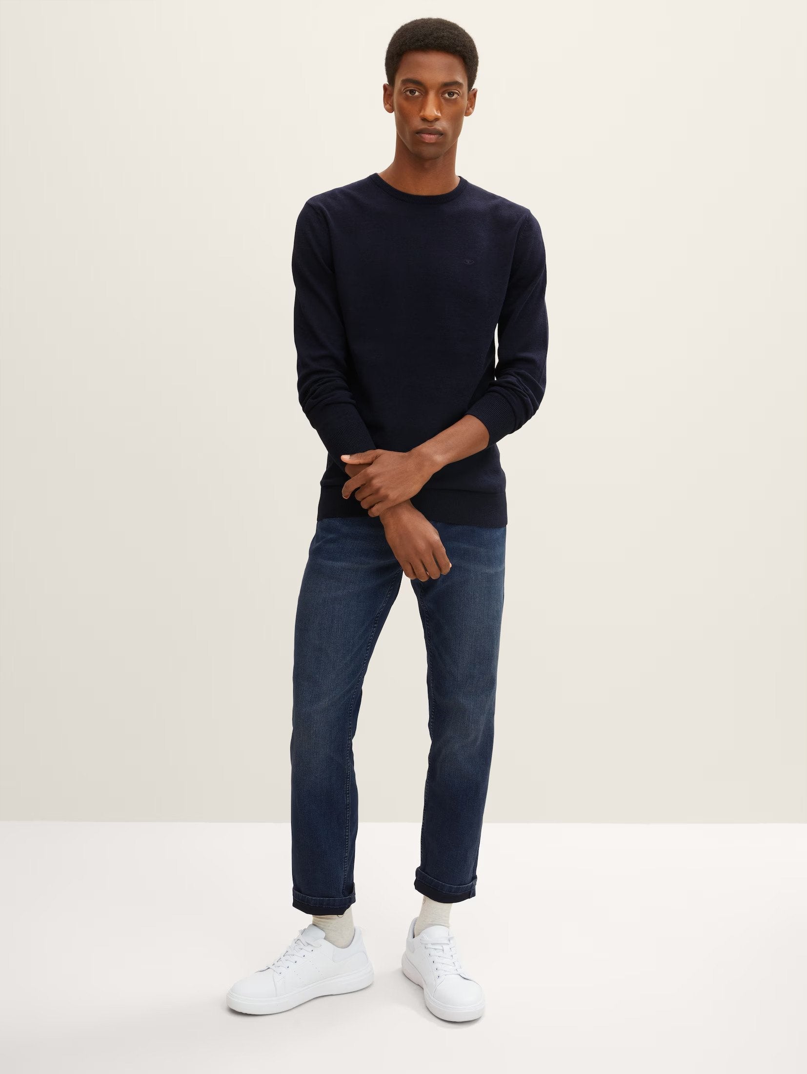 Tom Tailor Simple Knitted Navy Jumper