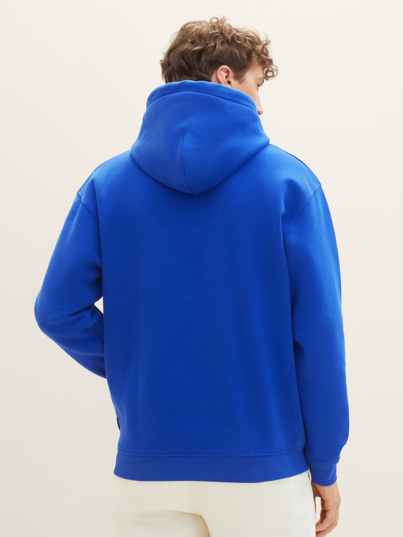 Tom Tailor Text Print Blue Hoodie