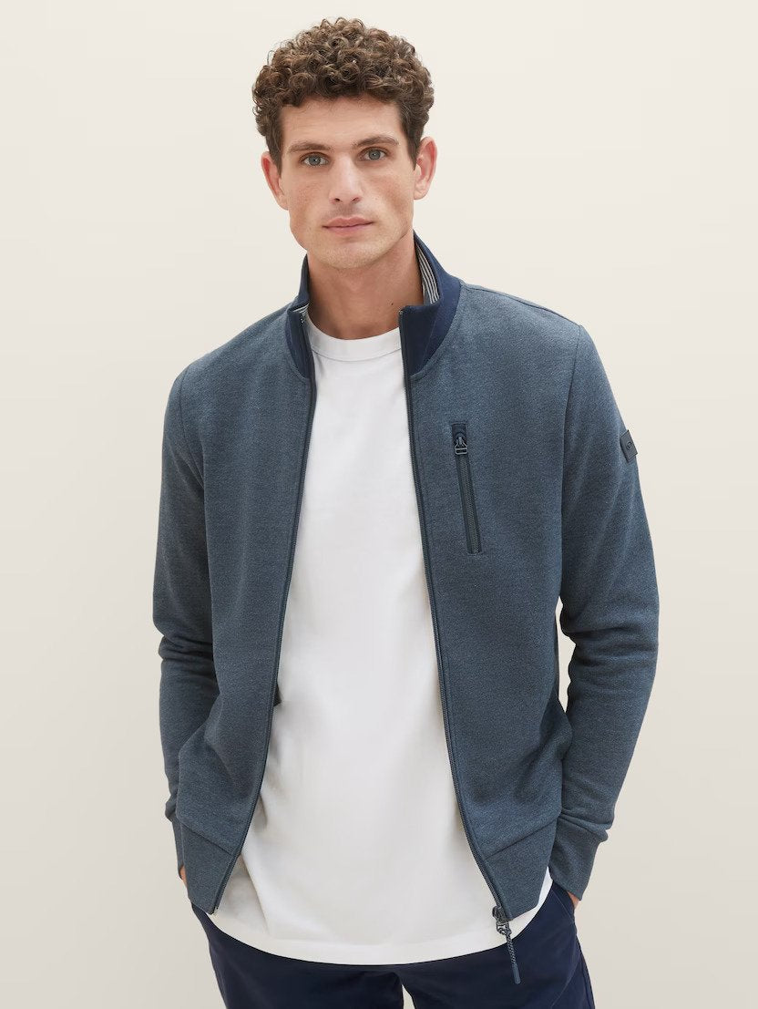 Tom Tailor Sweatshirt Blue Melange Jacket