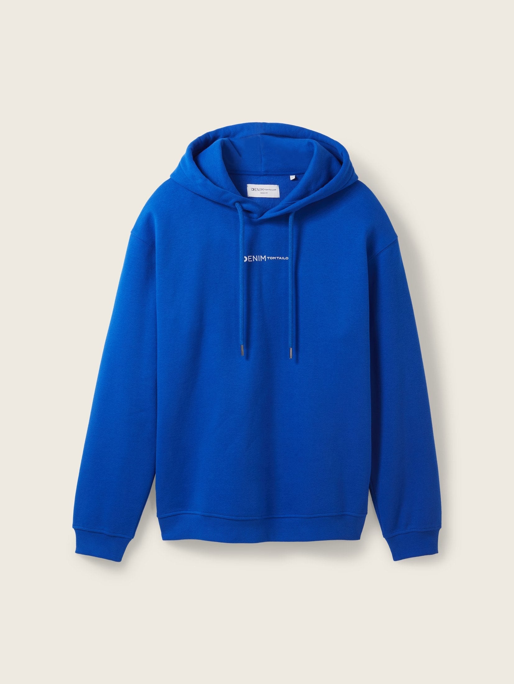 Tom Tailor Text Print Blue Hoodie